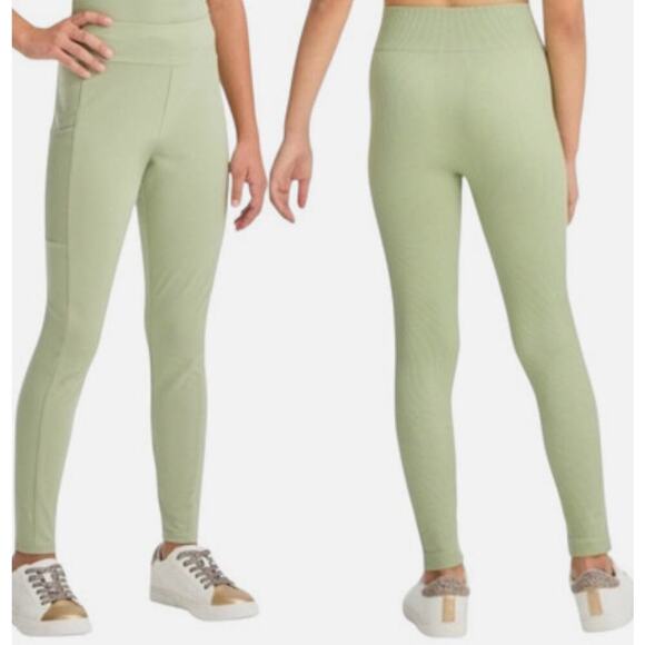 Art Class NWT Girl‎ Kid Dusted Olive Sage Green Leggings Side Pockets Size XL 14 - Picture 1 of 6